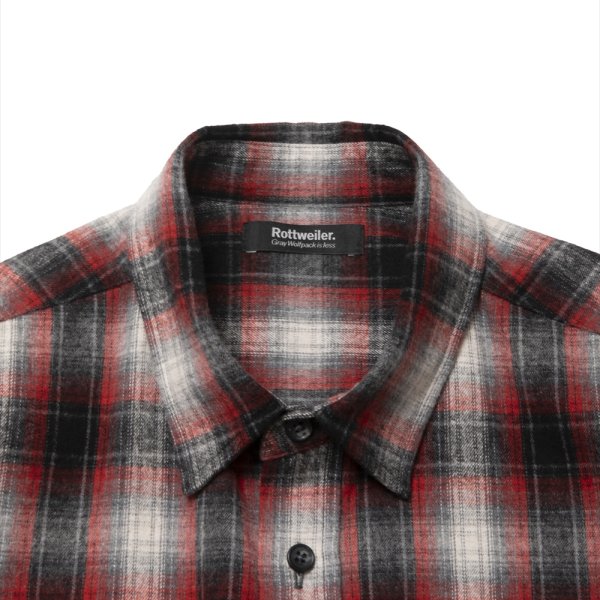 画像3: ROTTWEILER/R9 NEL CHECK SHIRT（RED）［ネルチェックシャツ-24秋冬］