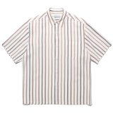 WACKO MARIA/STRIPED REGULAR COLLAR SHIRT（WHITE）［ストライプオープンカラーシャツ-24春夏］