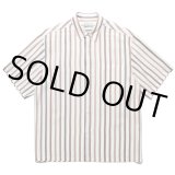 WACKO MARIA/STRIPED REGULAR COLLAR SHIRT（WHITE）［ストライプオープンカラーシャツ-24春夏］