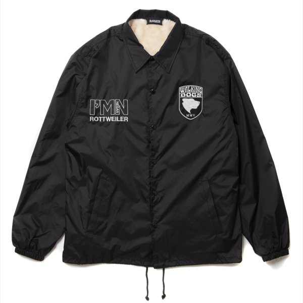 画像1: ROTTWEILER/WALKING DOG COACH JACKET（BLACK）［ボアコーチJKT-24秋冬］