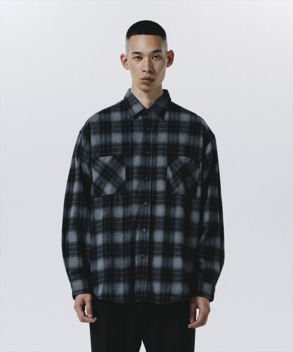 画像4: ROTTWEILER/R9 NEL CHECK SHIRT（BLACK）［ネルチェックシャツ-24秋冬］