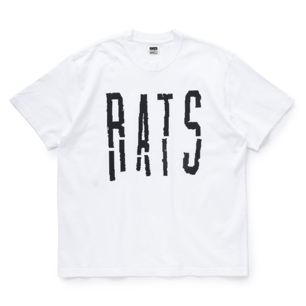 画像1: RATS/BLOKEN TEE（WHITE）［プリントT-24春夏］