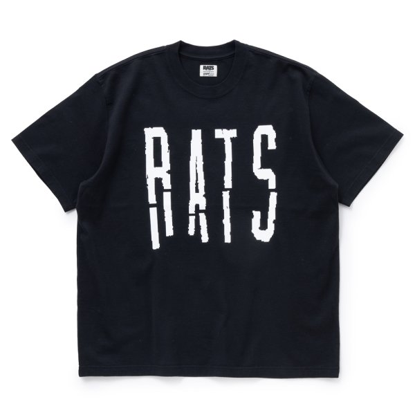 画像1: RATS/BLOKEN TEE（BLACK）［プリントT-24春夏］