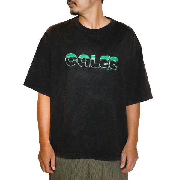 画像5: CALEE/CALEE LOGO POWDER BLEACH DROP SHOULDER S/S TEE（USED BLACK）［パウダーブリーチT-24春夏］