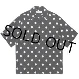 WACKO MARIA/DOTS OPEN COLLAR SHIRT（BLACK）［ドットオープンカラーシャツ-24春夏］