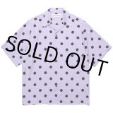 WACKO MARIA/DOTS OPEN COLLAR SHIRT（PURPLE）［ドットオープンカラーシャツ-24春夏］