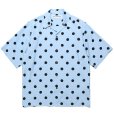 画像1: WACKO MARIA/DOTS OPEN COLLAR SHIRT（BLUE）［ドットオープンカラーシャツ-24春夏］ (1)