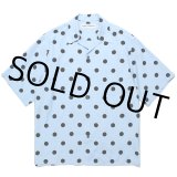 WACKO MARIA/DOTS OPEN COLLAR SHIRT（BLUE）［ドットオープンカラーシャツ-24春夏］