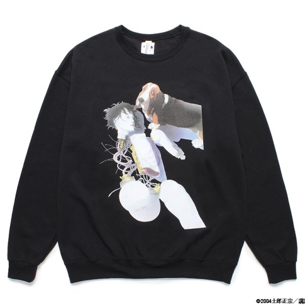 画像1: WACKO MARIA/GHOST IN THE SHELL 2 INNOCENCE / 攻殻機動隊 / SWEAT SHIRT（BLACK）［クルースウェット-24春夏］