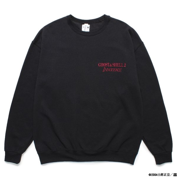 画像2: WACKO MARIA/GHOST IN THE SHELL 2 INNOCENCE / 攻殻機動隊 / SWEAT SHIRT（BLACK）［クルースウェット-24春夏］