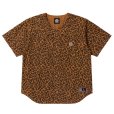 画像1: BlackEyePatch/OG LABEL LEOPARD PATTERNED BASEBALL SHIRT（MULTI） (1)