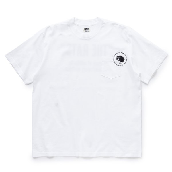 画像1: RATS/CIRCLE POCKET TEE（WHITE）［プリントポケT-24春夏］