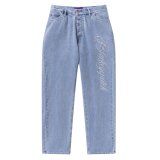 BlackEyePatch/CHAIN STITCHED SCRIPT LOGO BAGGY JEANS（LIGHT BLUE）