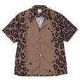 画像1: BUENA VISTA/Leopard bowling shirt（BEIGE）［レオパードボーリングシャツ-24春夏］ (1)