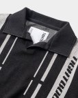 画像3: TIGHTBOOTH/STRIPE KNIT OPEN POLO（Black）［ニットオープンポロ-24夏］