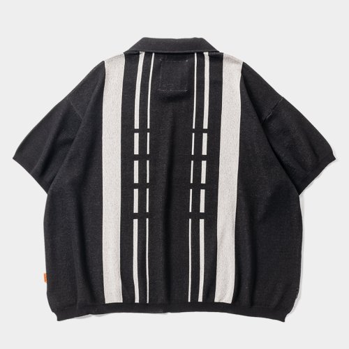 他の写真2: TIGHTBOOTH/STRIPE KNIT OPEN POLO（Black）［ニットオープンポロ-24夏］