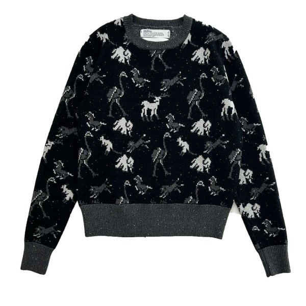 画像1: DAIRIKU/"ZOO" Tite Pullover Knit（Black）［タイトニット-24秋冬］