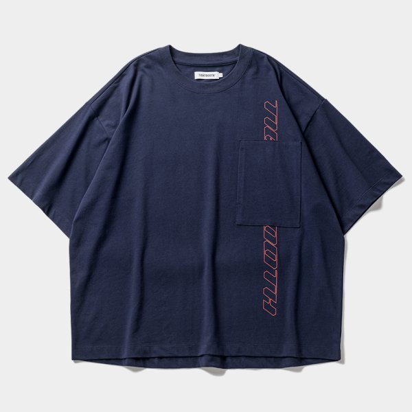 画像1: TIGHTBOOTH/STRAIGHT UP T-SHIRT（Navy）［プリントポケT-24夏］