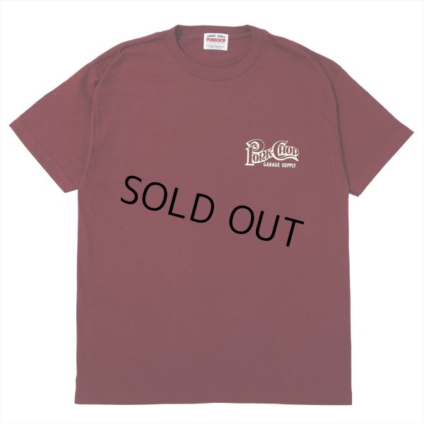 画像2: PORKCHOP/SQUARE LOGO TEE（BURGUNDY）［プリントT-24春夏］