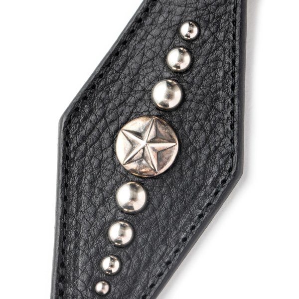 画像3: CALEE/SILVER STAR CONCHO LEATHER KEY RING ＜TYPE A＞（BLACK）［レザーキーリング-24春夏］