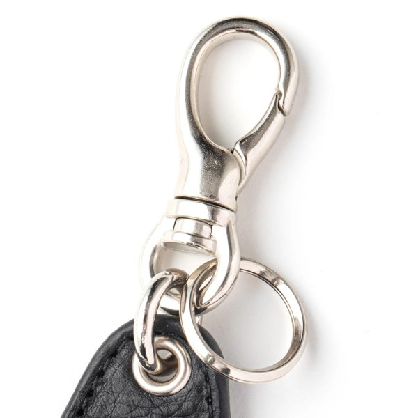 画像2: CALEE/SILVER STAR CONCHO LEATHER KEY RING ＜TYPE A＞（BLACK）［レザーキーリング-24春夏］