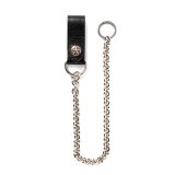 CALEE/SILVER STAR CONCHO LEATHER WALLET CHAIN（BLACK）［ウォレットチェーン-24春夏］