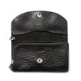 画像3: CALEE/SILVER STAR CONCHO LEATHER LONG WALLET（BLACK）［レザーロングウォレット-24春夏］