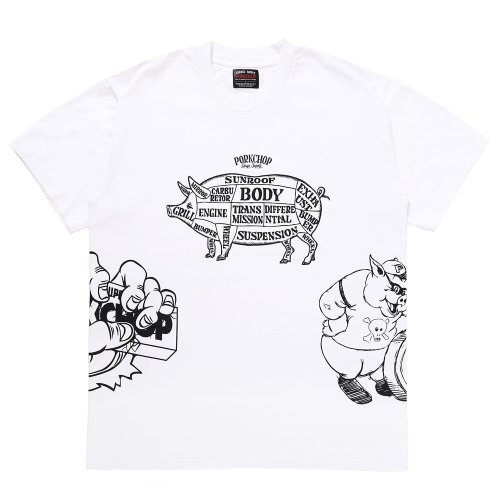 他の写真1: PORKCHOP/24 MULTI LOGOS TEE（WHITE）［プリントT-24春夏］