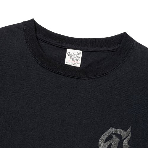 他の写真2: CALEE/MULTI FUNCTION DROP SHOULDER LOGO TEE（BLACK）［ドロップショルダープリントT-24春夏］