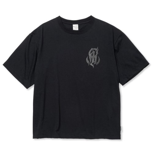 他の写真1: CALEE/MULTI FUNCTION DROP SHOULDER LOGO TEE（BLACK）［ドロップショルダープリントT-24春夏］