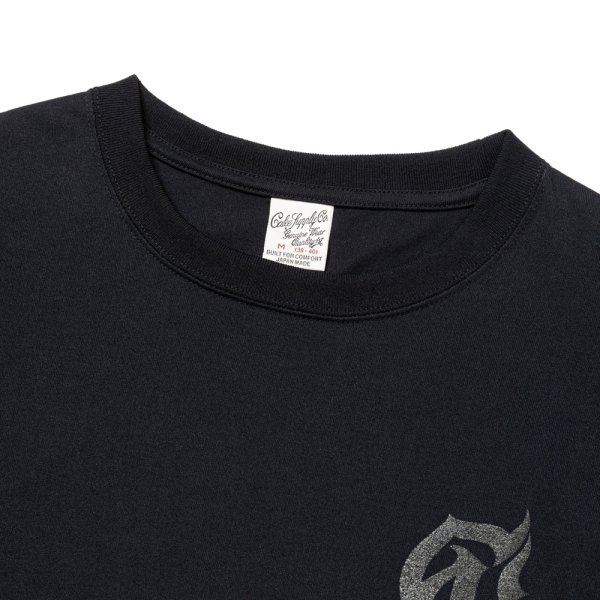 画像2: CALEE/MULTI FUNCTION DROP SHOULDER LOGO TEE（BLACK）［ドロップショルダープリントT-24春夏］