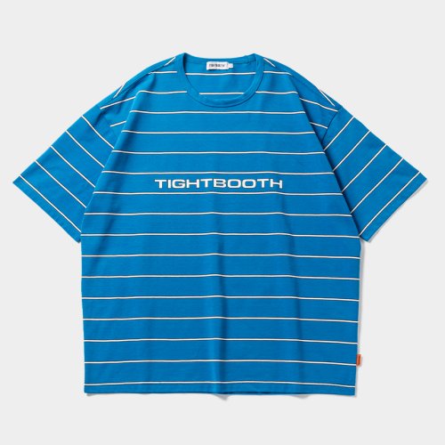 他の写真1: TIGHTBOOTH/LOGO BORDER T-SHIRT（Blue）［ボーダーT-24夏］