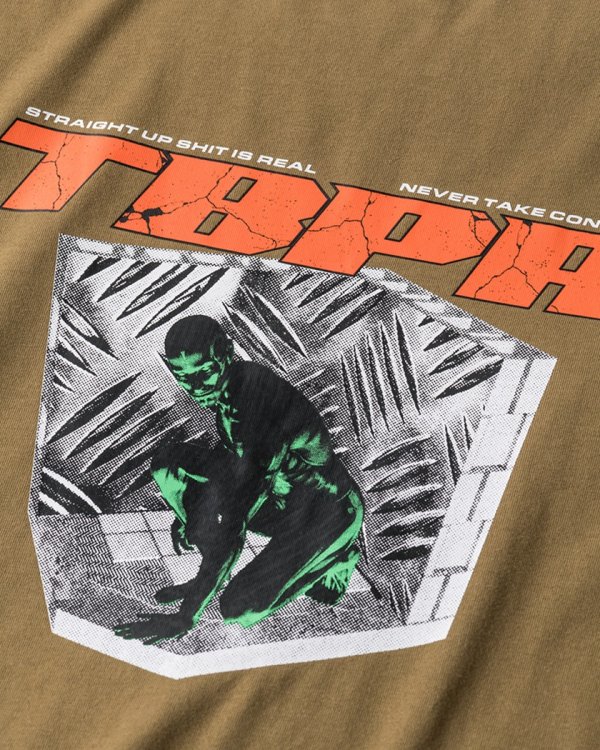 画像3: TIGHTBOOTH/LOST CHILD T-SHIRT（Olive）［プリントT-24夏］