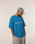 画像3: TIGHTBOOTH/LOGO BORDER T-SHIRT（Blue）［ボーダーT-24夏］ (3)