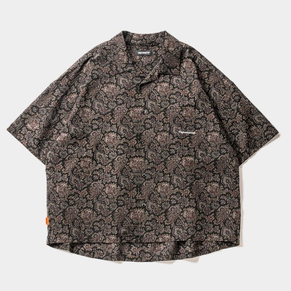 画像1: TIGHTBOOTH/RIPPLE PAISLEY ALOHA（Black）［ペイズリーアロハ-24夏］