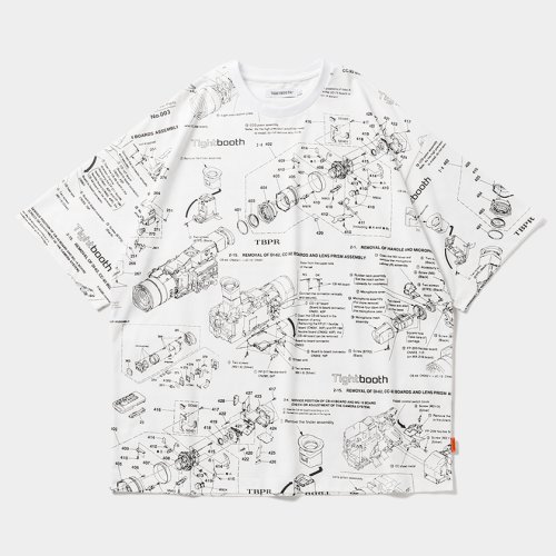 他の写真1: TIGHTBOOTH/ANALYZE T-SHIRT（White）［総柄プリントT-24夏］