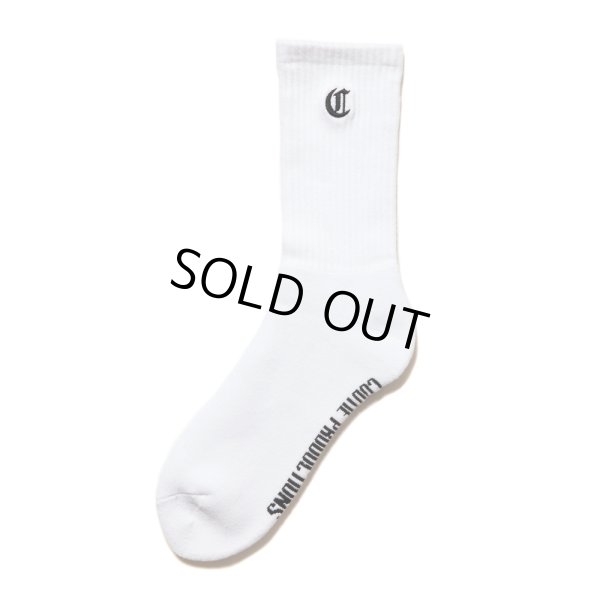 画像1: COOTIE PRODUCTIONS/Raza Middle Socks（White）［ミドルソックス-24秋冬］