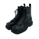 DAIRIKU/"O'Halloran" Square Toe Fireman Boots（Black＆Suede Black）［スクエアトゥファイヤーマンブーツ-24秋冬］