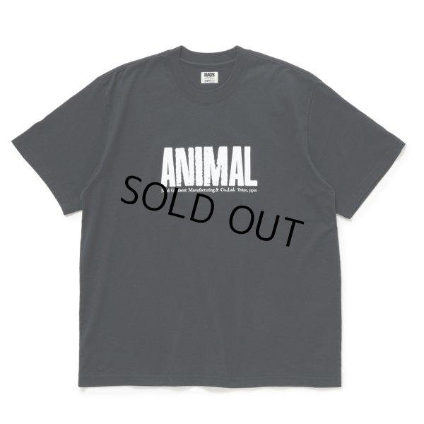 画像1: RATS/ANIMAL X TEE（BLACK）［プリントT-24春夏］