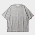 画像1: TIGHTBOOTH/HONEYCOMB BORDER T-SHIRT（Grey）［ハニカムボーダーT-24夏］ (1)