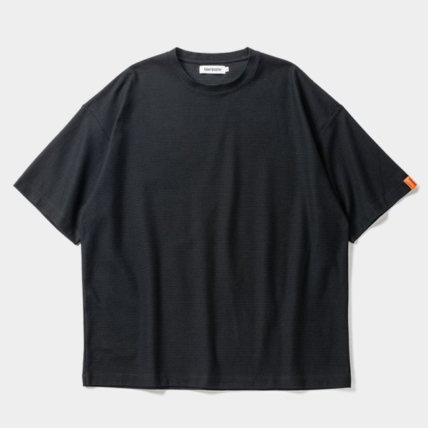 画像1: TIGHTBOOTH/HONEYCOMB BORDER T-SHIRT（Black）［ハニカムボーダーT-24夏］