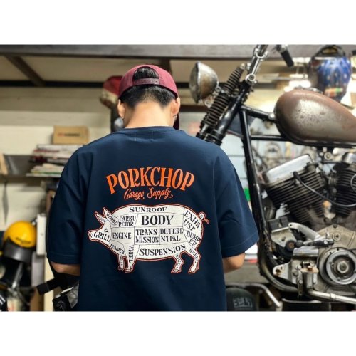 他の写真3: PORKCHOP/PORK BACK TEE（NAVY）［プリントT-24春夏］