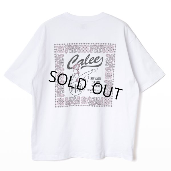 画像1: CALEE/× HIGH FIVE FACTORY CAL RETRO GIRL BANDANNA TEE（WHITE）［プリントT-24春夏］