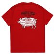 画像1: PORKCHOP/PORK BACK TEE（RED）［プリントT-24春夏］ (1)