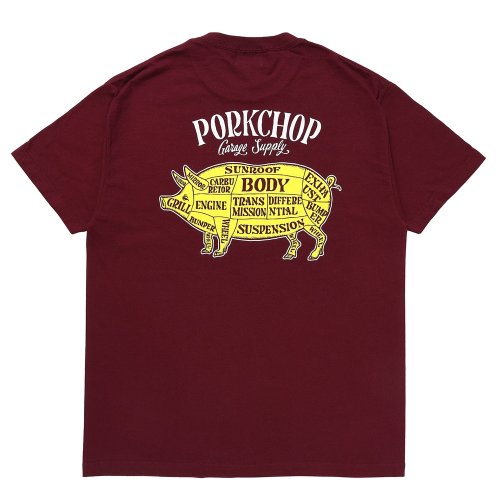 他の写真2: PORKCHOP/PORK BACK TEE（BURGUNDY）［プリントT-24春夏］