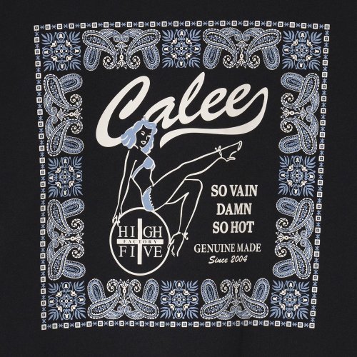 他の写真3: CALEE/× HIGH FIVE FACTORY CAL RETRO GIRL BANDANNA TEE（BLACK）［プリントT-24春夏］