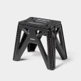 画像1: TIGHTBOOTH/LABEL LOGO FOLDING STOOL（Black）［フォールディングスツール-24夏］ (1)