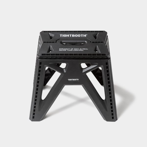 画像2: TIGHTBOOTH/LABEL LOGO FOLDING STOOL（Black）［フォールディングスツール-24夏］