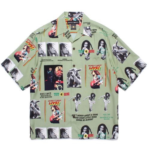 他の写真1: WACKO MARIA/BOB MARLEY / HAWAIIAN SHIRT（GREEN）［ハワイアンシャツ-24秋冬］