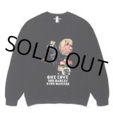 WACKO MARIA/BOB MARLEY / SWEAT SHIRT（BLACK）［クルースウェット-24秋冬］